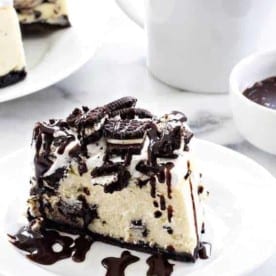 Instant Pot Oreo Cheesecake may just be the easiest cheesecake you'll ever make. It's the perfect size for a small family celebration or weeknight dinner!